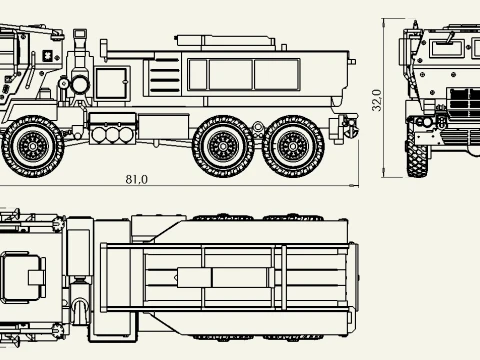 M412 HIMARS 3D Model