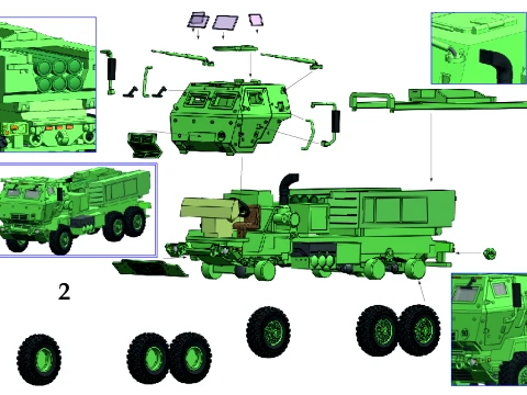 M412 HIMARS 3D Model