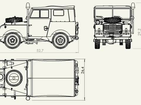 Tempo Land Rover 86 3D Model