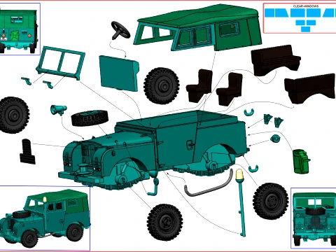 Tempo Land Rover 86 3D Model