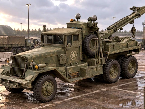 Ward-Lafrance-M1A1-American-6x6-Heavy-Wrecker 3Dモデル