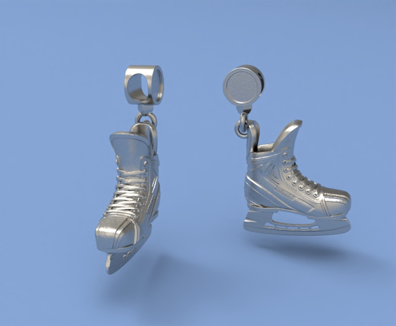 Hockey skate pendant 3D Принт Модель .c4d .max .obj .3ds .fbx .stl .blend 