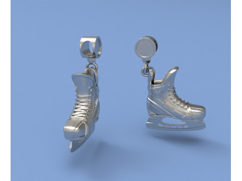 Hockey skate pendant 3D Print Model