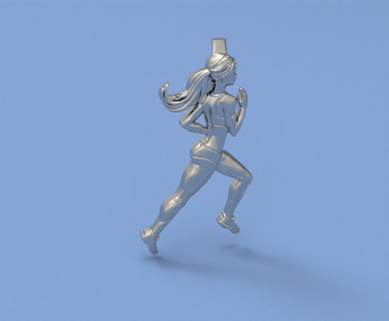 Form running girl 3D Print Model .c4d .max .obj .3ds .fbx .stl .blend 