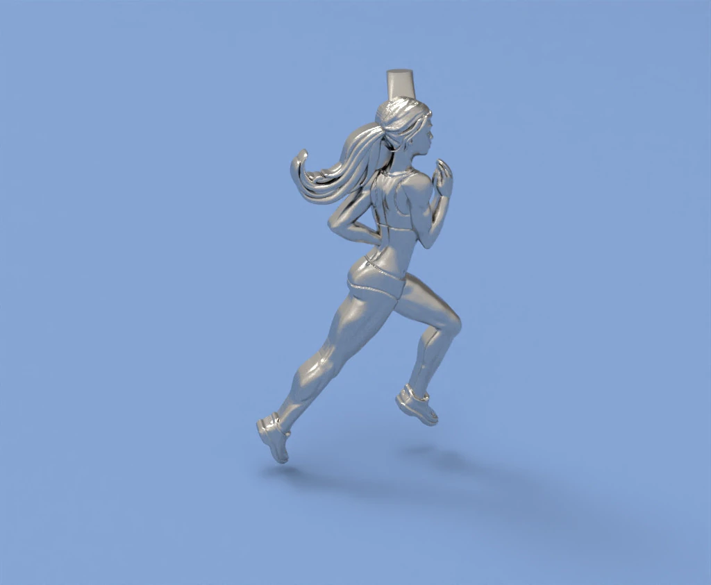 Form running girl 3D Print Model .c4d .max .obj .3ds .fbx .stl .blend