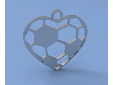 Кулон любовь футбол 3D Принт Модель