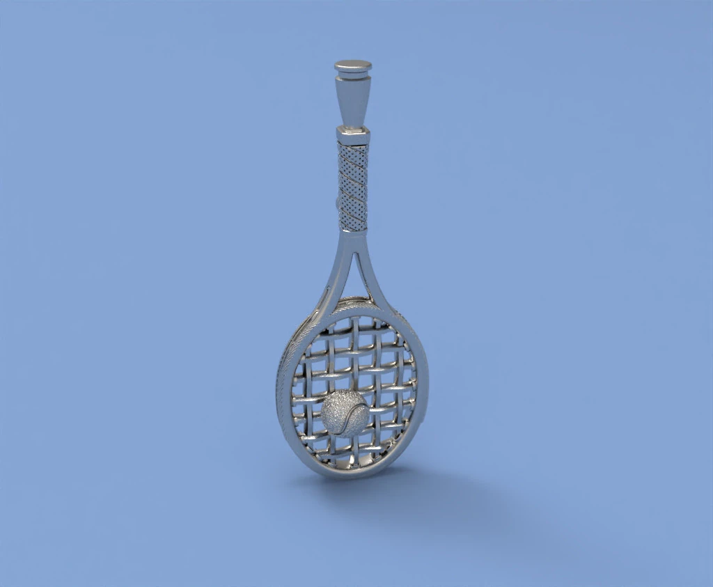 Model tennis racket ball 3D Print Model .c4d .max .obj .3ds .fbx .stl .blend