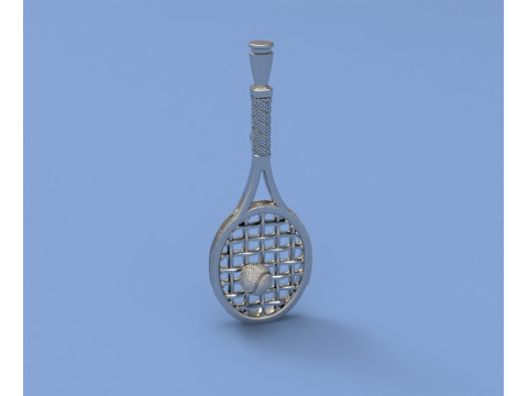 Model tennis racket ball 3D Print Model