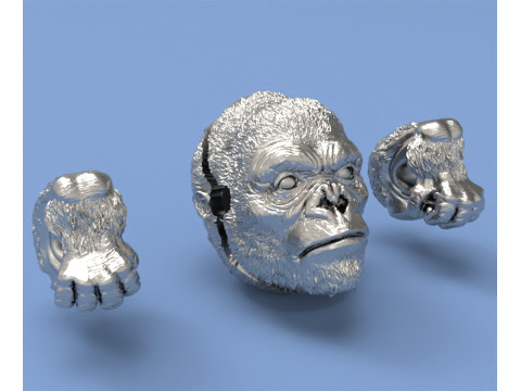 Pendant beads king kong 3D 프린트 모델