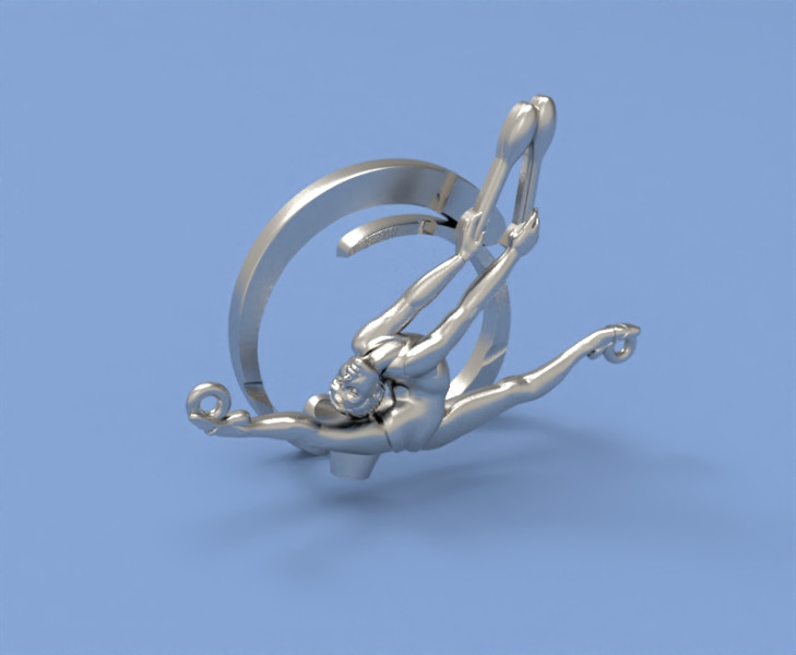 Bracelet link gymnastics01 3D Print Model .c4d .max .obj .3ds .fbx .stl .blend 