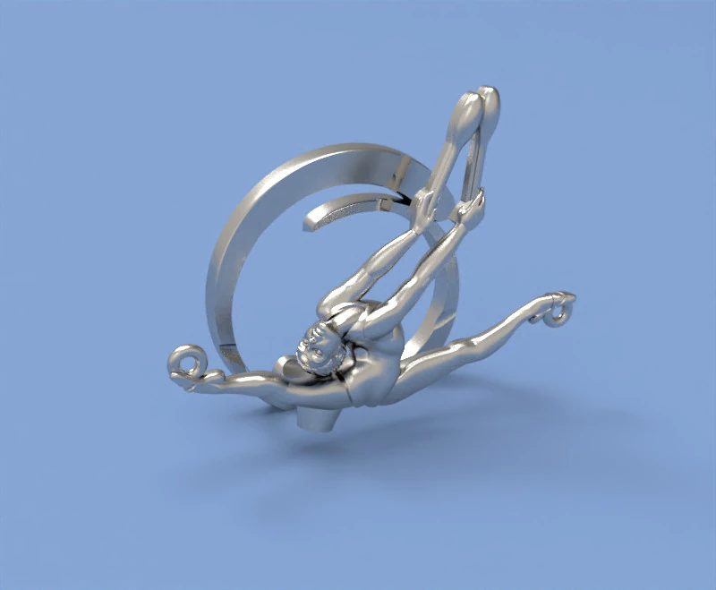 Bracelet link gymnastics01 3D Print Model .c4d .max .obj .3ds .fbx .stl .blend