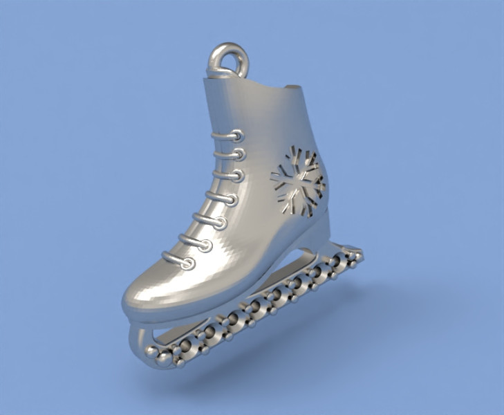 Figure skates pedant 3D-Druckmodell .c4d .max .obj .3ds .fbx .stl .blend 