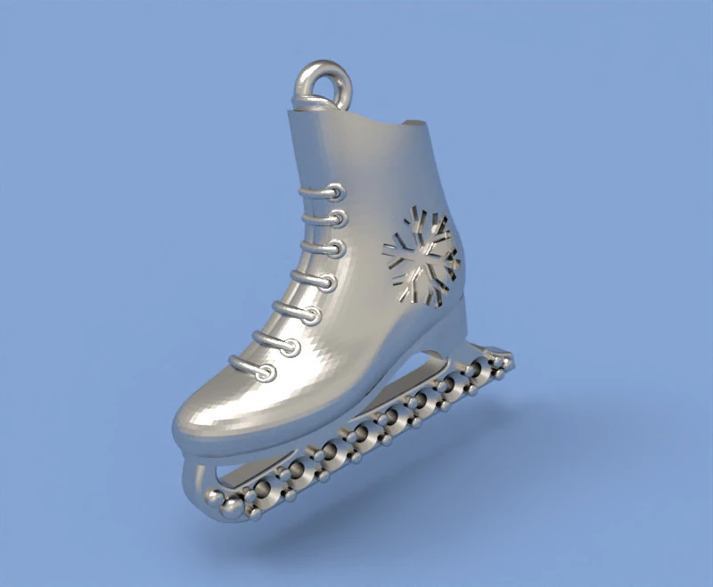 Figure skates pedant 3D Print Model .c4d .max .obj .3ds .fbx .stl .blend 