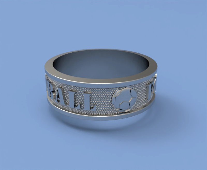 Football ring 3D Print Model .c4d .max .obj .3ds .fbx .stl .blend 