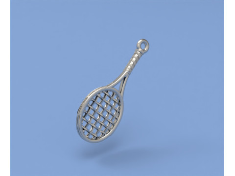 Tennis racket pendant 3D Print Model