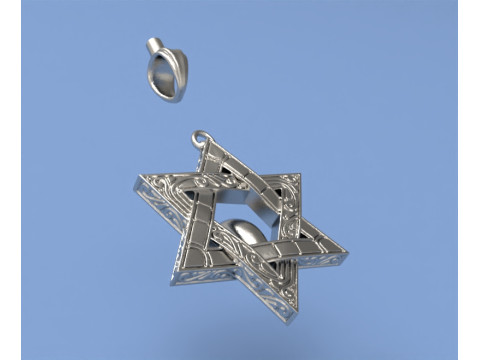 Magen david pendant 3D प्रिंट मॉडल
