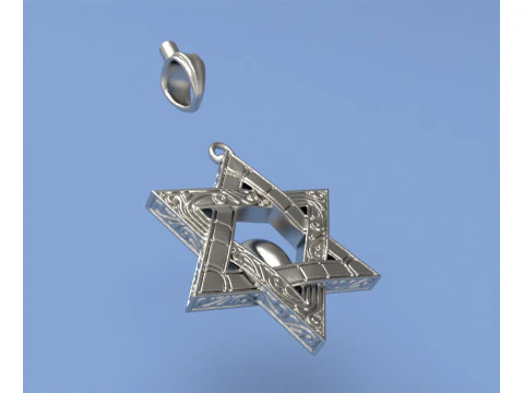 Magen david pendant 3D Print Model