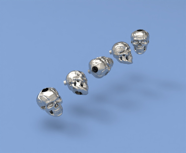 Beads skull 3D Print Model .c4d .max .obj .3ds .fbx .stl .blend