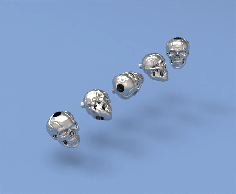 Beads skull 3D Print Model .c4d .max .obj .3ds .fbx .stl .blend