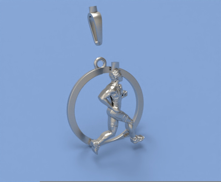Pendant running 3D Print Model .c4d .max .obj .3ds .fbx .stl .blend 