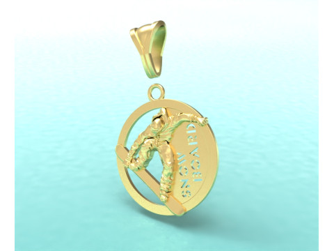 Pendant snowboard 3D Print Model