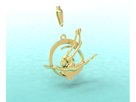 Gymnastics clubs pendant Model do druku 3D