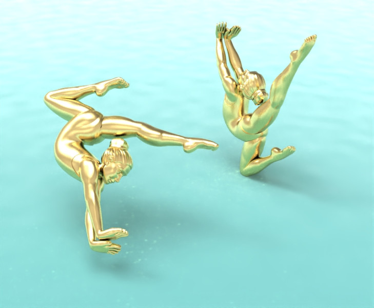 Model gymnast 3D Print Model .c4d .max .obj .3ds .fbx .stl .blend 