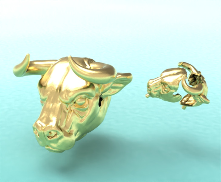 Bull head bead Modelo de impresión 3D .c4d .max .obj .3ds .fbx .stl .blend 