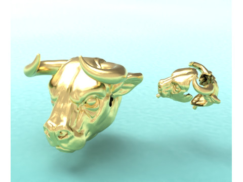 Bull head bead Modelo de Impressão 3D
