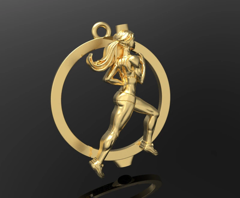 Runner pendant 3D Print Model .c4d .max .obj .3ds .fbx .stl .blend 