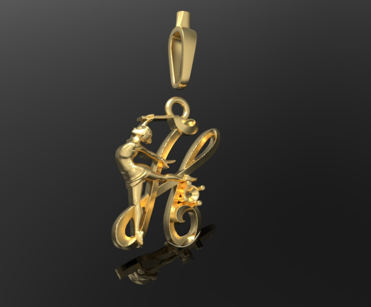 Pendant gymnastics ribbon H Model Cetak 3D .c4d .max .obj .3ds .fbx .stl .blend 