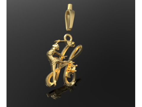 Pendant gymnastics ribbon H 3D Print Model