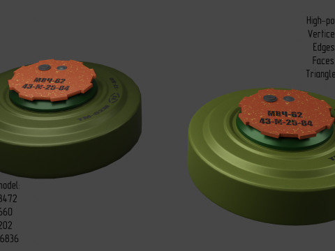 Mine TM-62M Model 3D
