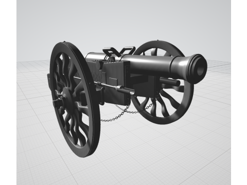 Antique artillery cannon 3D Модель