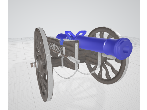 Antique artillery cannon 3D Модель