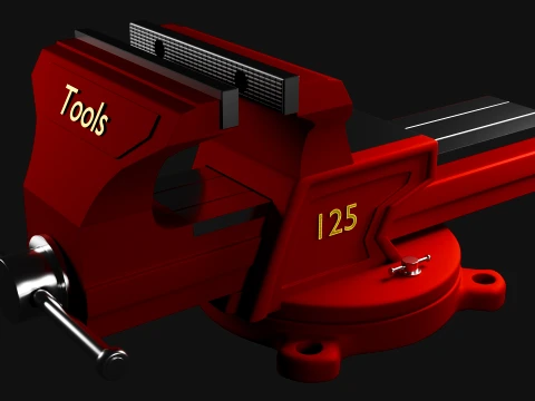 Torno de base giratória Modelo 3D