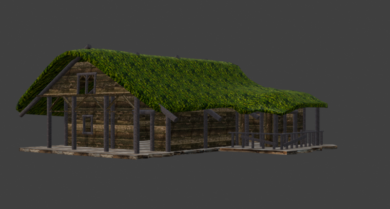 Hut 3D Model .c4d .max .obj .3ds .fbx .stl .blend 