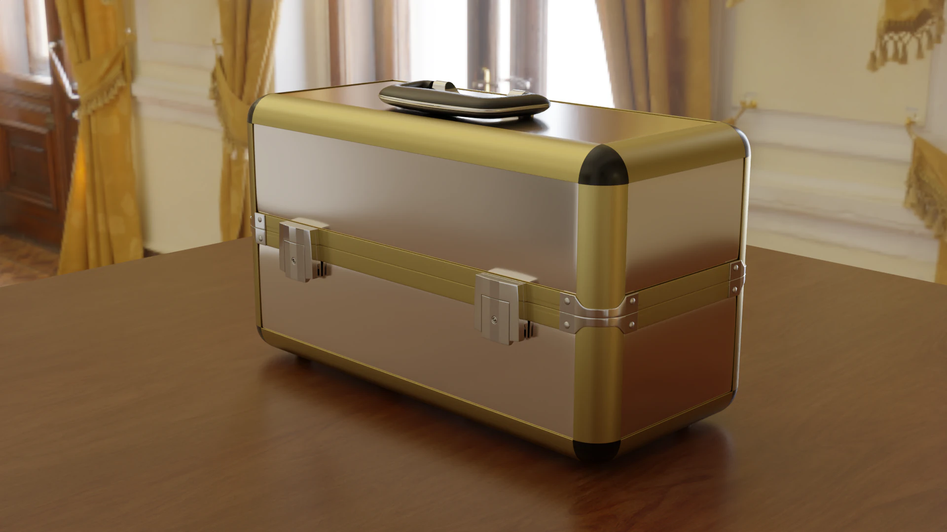 Aluminum Case 3D Model .c4d .max .obj .3ds .fbx .stl .blend 