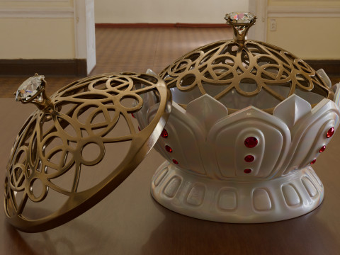 Ceramic Incense Burner Pot 3D Model