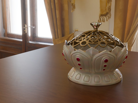 Ceramic Incense Burner Pot 3D मॉडल