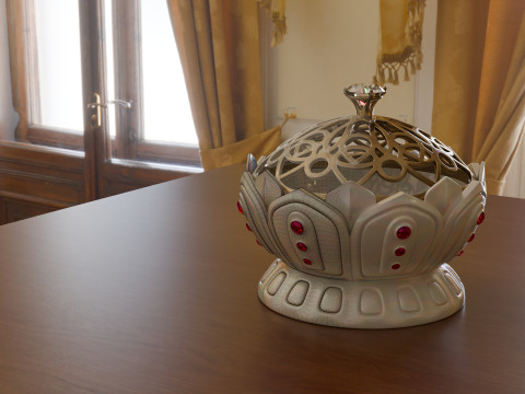 Ceramic Incense Burner Pot 3D मॉडल