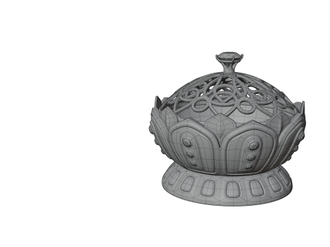 Ceramic Incense Burner Pot 3D मॉडल