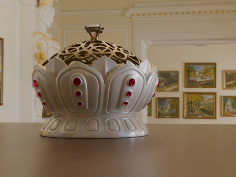 Ceramic Incense Burner Pot 3D मॉडल