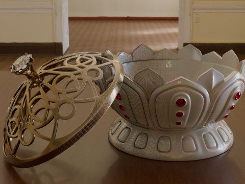Ceramic Incense Burner Pot 3D मॉडल