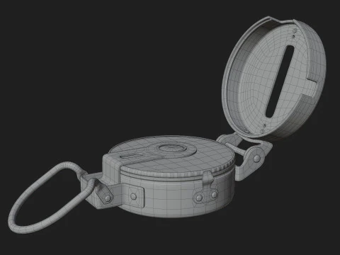Old Lensatic Compass 3D Model