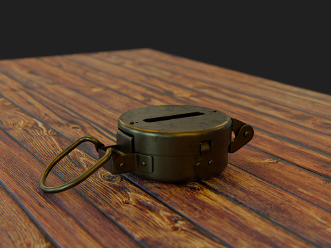 Old Lensatic Compass Modèle 3D