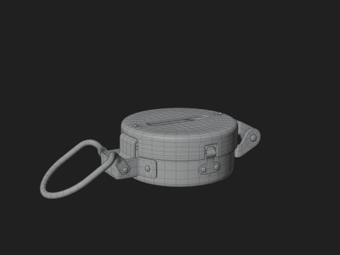 Old Lensatic Compass Modèle 3D