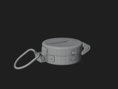 Old Lensatic Compass 3D Model