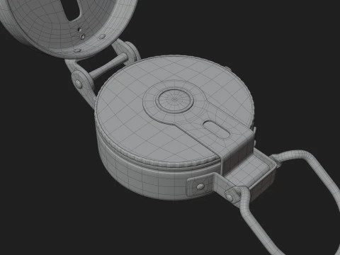 Old Lensatic Compass 3D Model