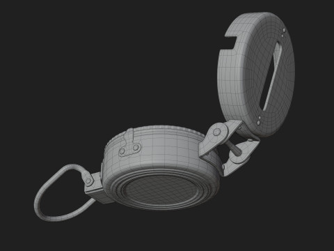 Old Lensatic Compass Modèle 3D